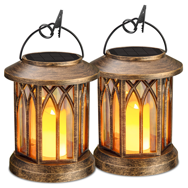Solar Lantern Outdoor Lights Upgraded Flickering Candle Solar Lanterns Lights Outdoor Waterproof Hanging Outdoor Solar Lanterns Lights Solar
